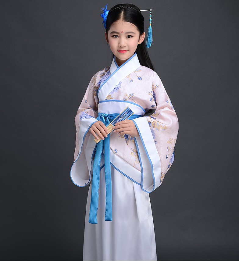 Picture of Children's Ancient Costume Female Hanfu Tang Costume Qin Dynasty Spring and Autumn Warring States Three Kingdoms Imperial Concubine Costume Han Dynasty Gege Ancient Performance Costume