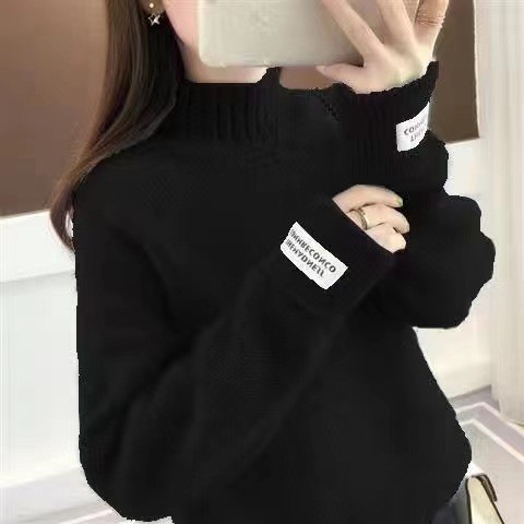 Picture of 2024 New Chenille Loose Lazy Pullover Thickened Bottoming Sweater High Collar Solid Color Sweater Women's Autumn and Winter