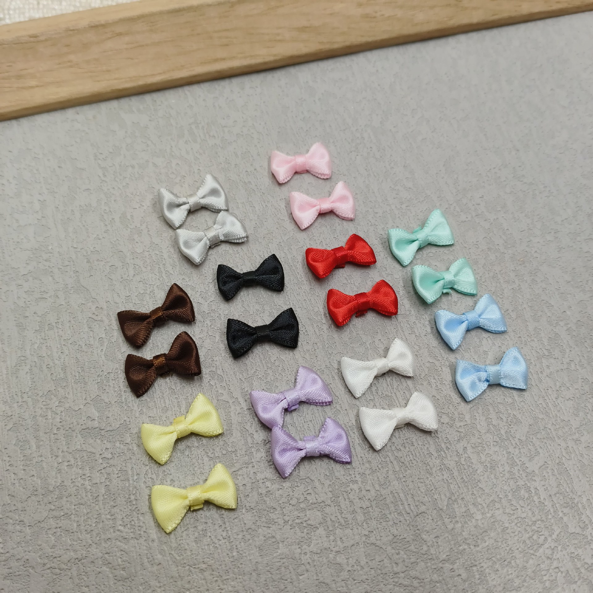 20 Pieces B13 Hair Accessories Blue Pink White Ribbon Small Bow about 2-2.5cm Other Summer