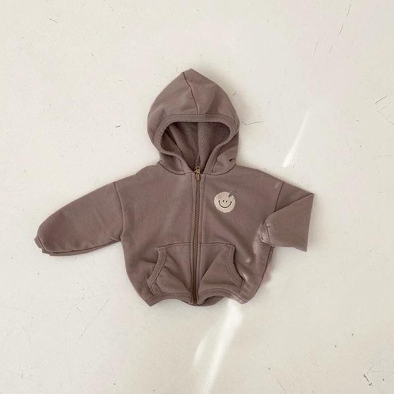 Picture of Children's Ins Korean Style Spring and Autumn New Coat Baby Boys and Girls Cute Smiley Casual Loose Trouser Coat