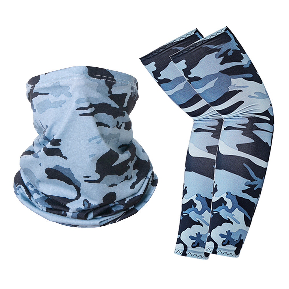 Picture of Ice Silk Sun Protection Sleeves Magic Headscarf Set Summer Sun Protection Cycling Sports Outdoor Equipment Combination Spot Wholesale