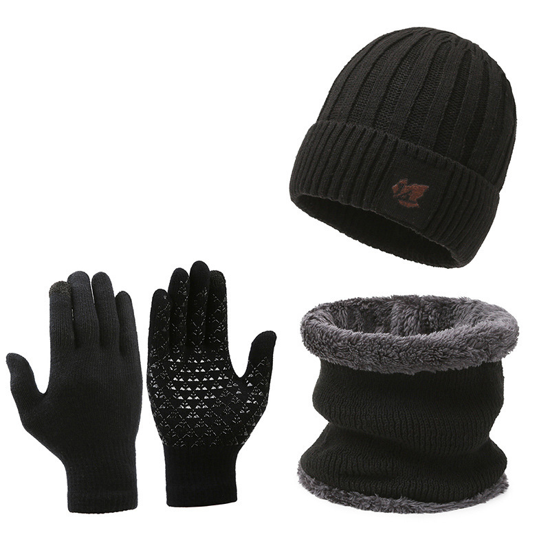 Picture of Hat Unisex Knitted Hat Scarf Hat Two-Piece Cap Ear Protection Cap Cycling Cold-Resistant Warm suit