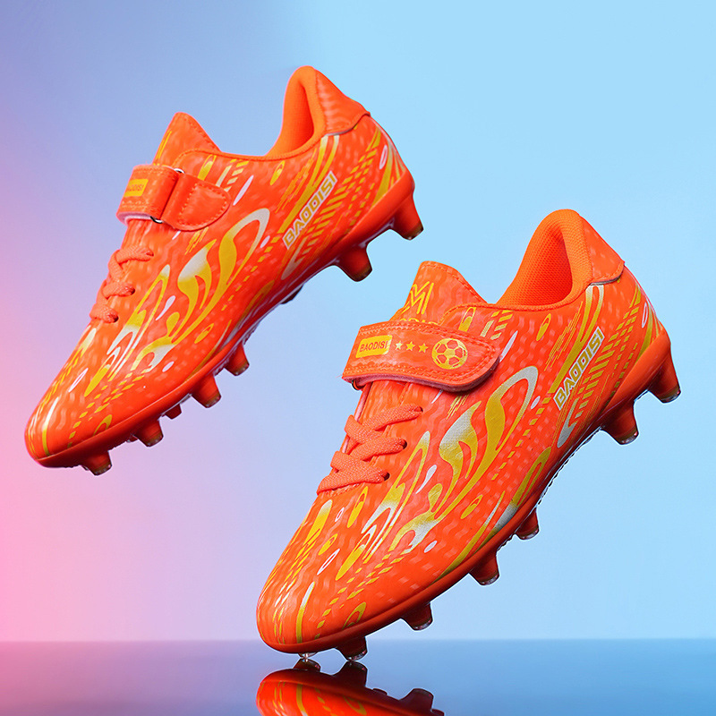 Cristiano Ronaldo Children's Velcro Football Shoes Men's Long Nail Broken Nail Middle School Children's Lawn Competition Training sneaker