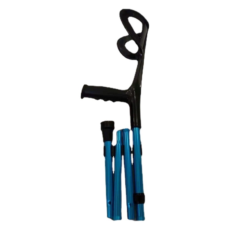 Folding elbow anti-slip portable fracture patient underarm rehabilitation walker telescopic aluminum alloy folding crutch