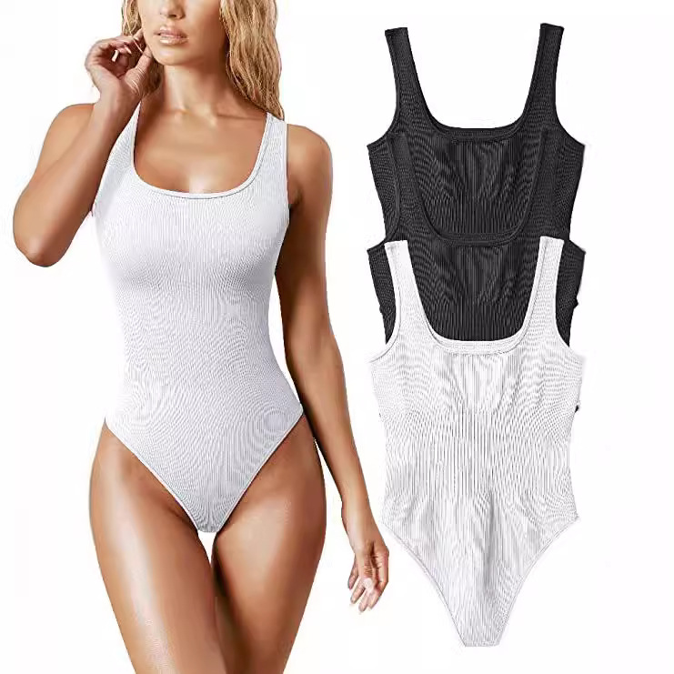 Picture of Europe and the United States cross-border foreign trade Amazon AliExpress independent station women's U-collar sleeveless vest tight jumpsuit