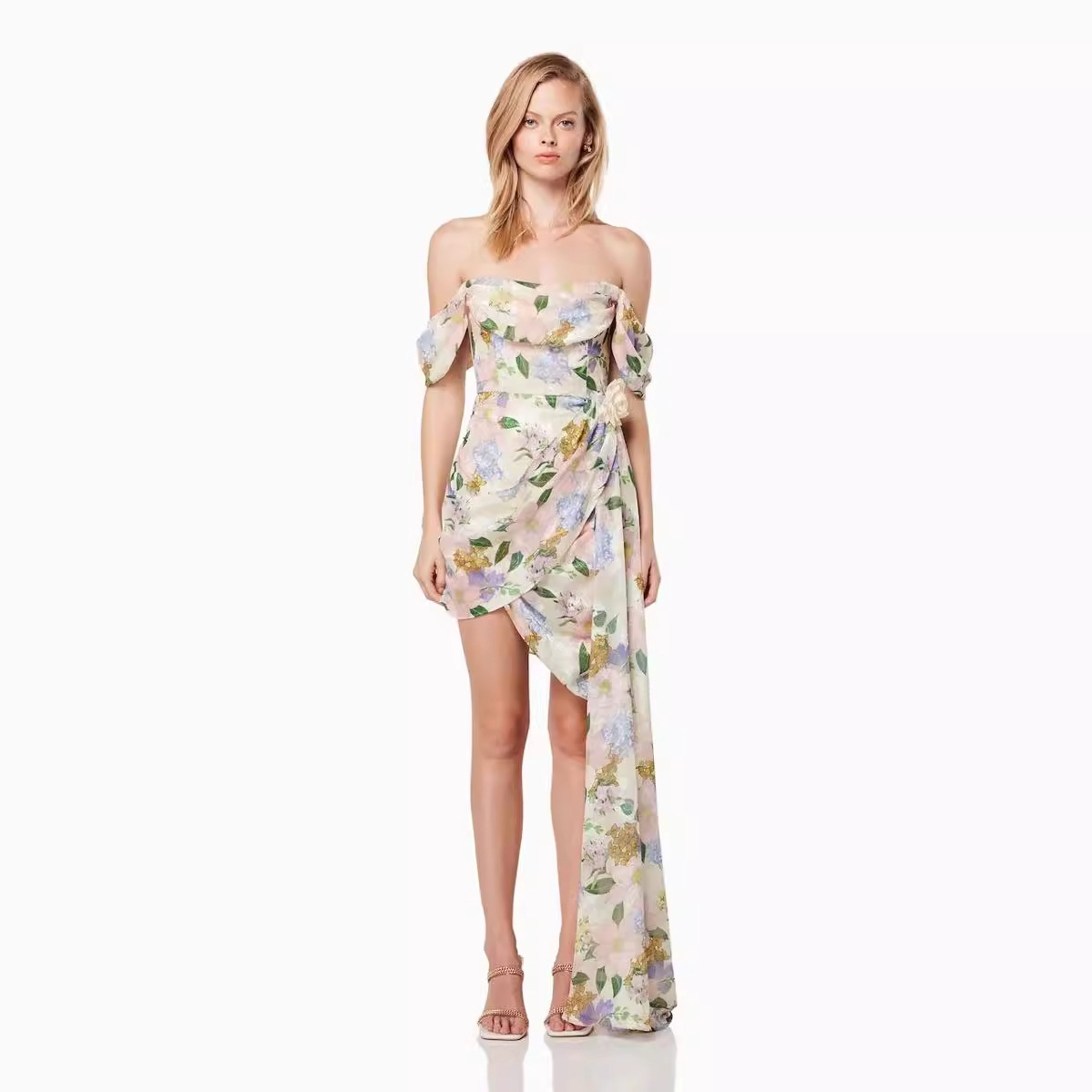 Amazon cross-border Europe and the United States fresh wind floral printing dress summer new high waist pullover skirt wholesale