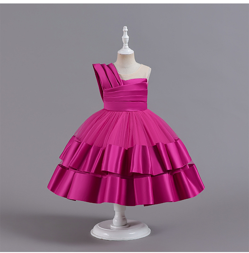 Picture of Girl's Western-style Birthday Princess Dress Poncho Children's High-end Evening Dress Girl's Host Piano Performance Dress