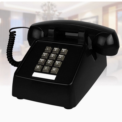 Picture of Metal Ringtone Antique Telephone Mechanical Bell Button Classic Retro Landline Bit American Classical Fixed Line