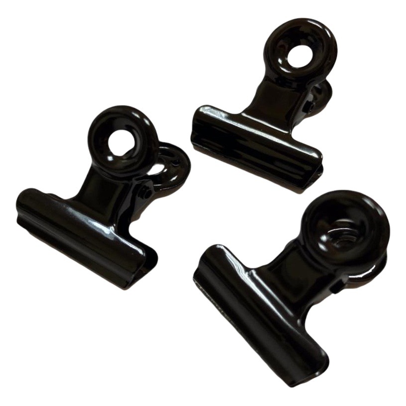 Cross-border hot spot 22mm electrophoresis black round clip ticket holder storage metal iron clip black material clip