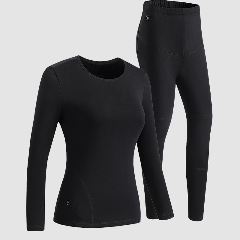 Picture of Cotton fleece-lined USB Men's Thermal Underwear suit Winter 11 Zone Cold-proof Couple Smart Charging Heating Underwear