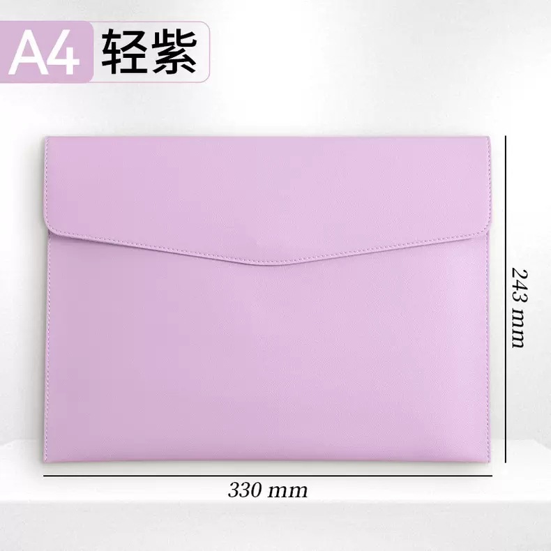 Picture of Leather File Bag Folder Contract Invoice File Bag School Office Supplies Friends Gift A4 Storage Bag Factory