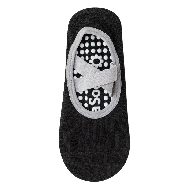 Professional Yoga Socks Non-slip Pilates for Beginners Indoor Spring Short Tube Floor Sports Socks Cross Straps