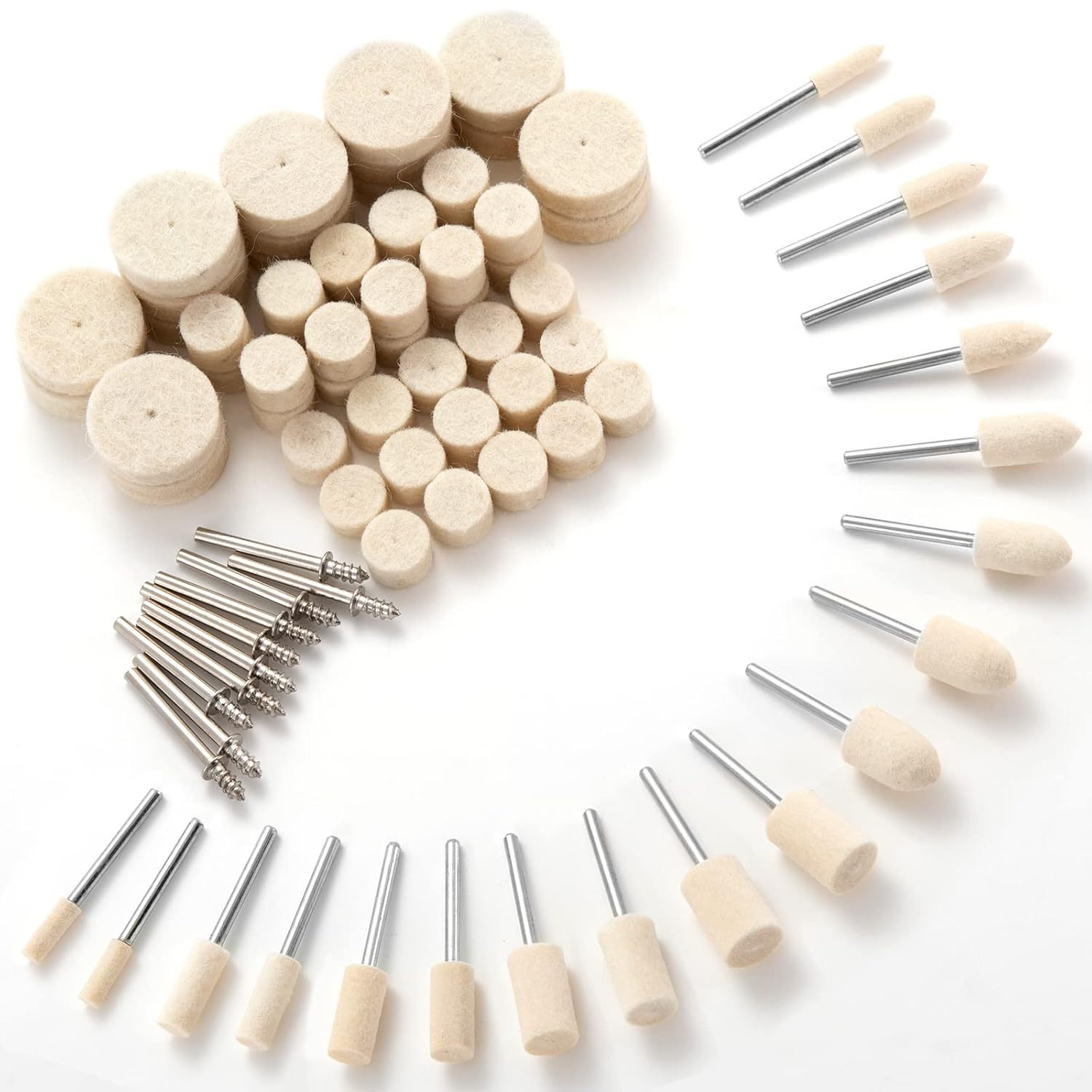 Wool grinding head polishing wheel with handle grinding head metal mold jade jade mirror polishing tool artifact