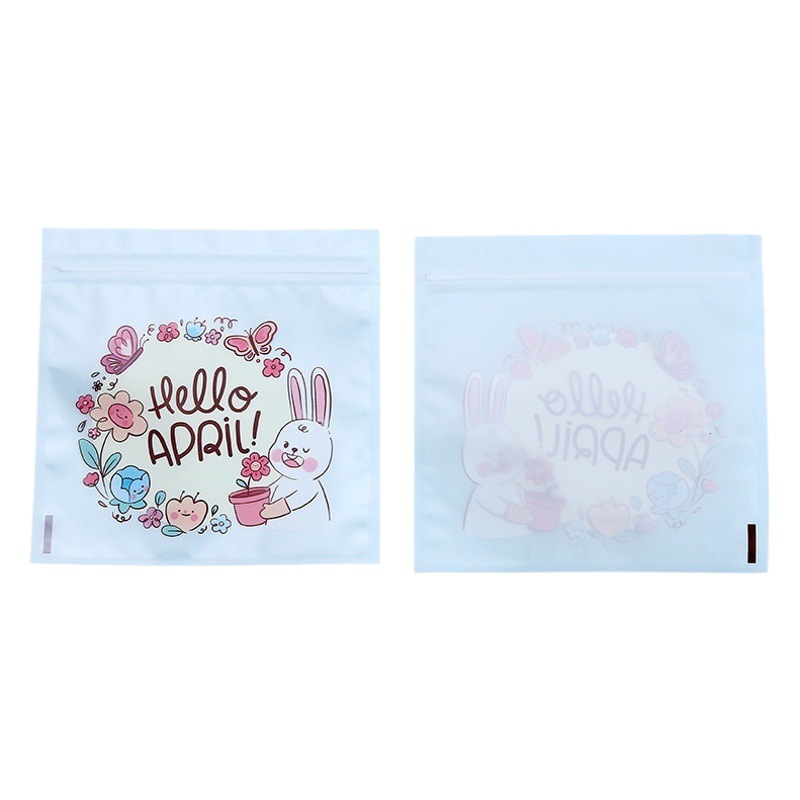 New cute cartoon packaging bag three-sided sealed composite bag self-sealing bag jewelry packaging bag DIY packaging spot