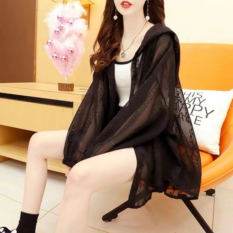 Picture of Summer Anti-Uv Sun Protection Clothing, Women's Sun Protection Clothing, Super Fairy Style Cardigan, Thin Lace Hollow Jacket, Air-Conditioning Shirt
