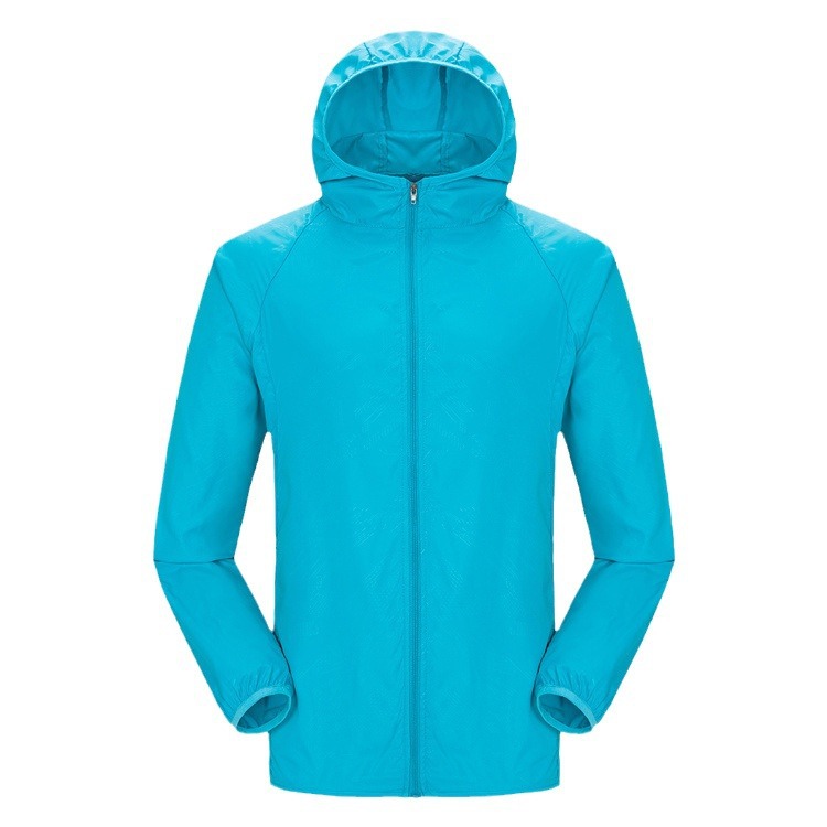 Picture of Factory wholesale outdoor skin windbreaker men's sunscreen clothing women's logo thin coat waterproof printing group building clothing