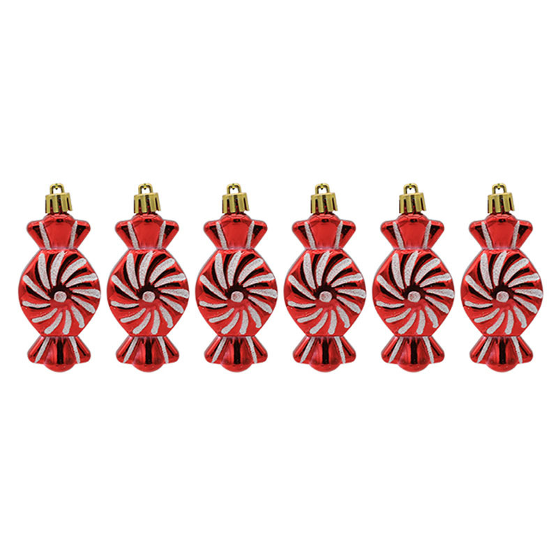 Picture of Cross-border wholesale new Christmas decoration candy Christmas tree decoration pendant Christmas ball painted Christmas gift