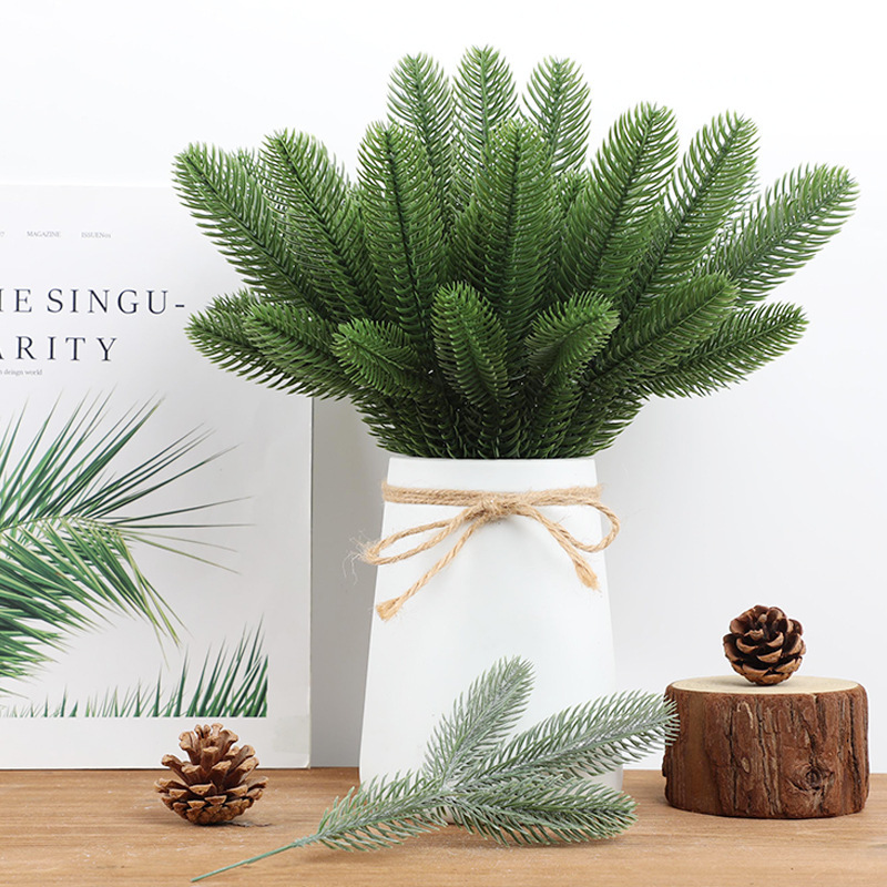 Picture of Simulated Plant Plastic Stereo Double-Sided Pine Needles Simulated Plastic Pine Needles Christmas Tree Garland Decorative Plastic Pine Needles