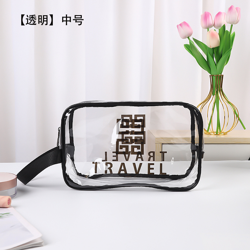 Picture of Transparent Cosmetic Bag Pvc Toiletry Bag Business Trip Cosmetics Bag Waterproof Large Capacity Satchel Cosmetic Bag Cosmetics Bag