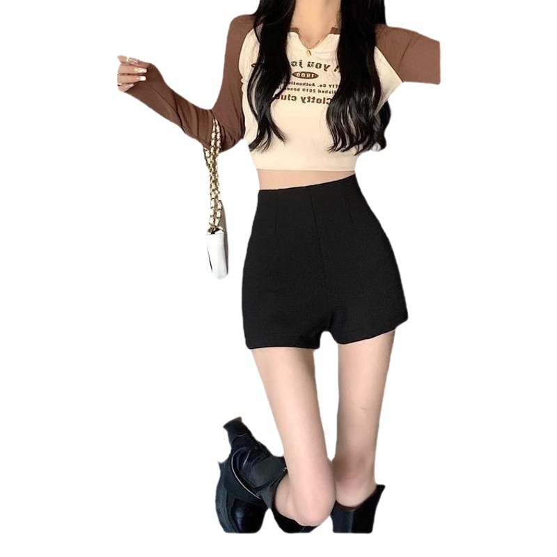 2023 new online celebrity sexy high waist slimming sheath plus size slimming stretch pole dance shorts women's summer hot pants