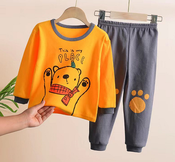 Picture of Children's underwear suit new boys and girls autumn and winter pajamas baby autumn clothes autumn pants home clothes children's clothing wholesale generation