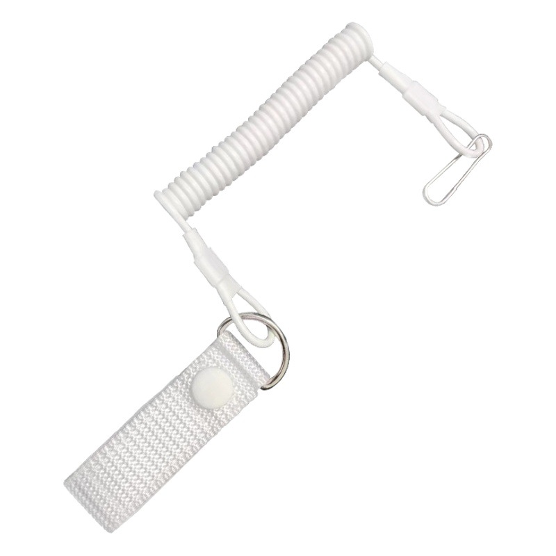 Tactical Spring Gun Rope Outdoor Girdle Waist Chain Spring Rope Anti-Lost Steel Wire Spring Gun Rope Carabiner Key Spring Rope
