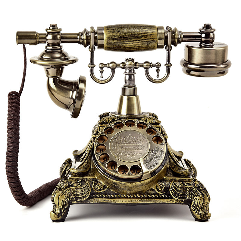 European style retro antique telephone retro turntable landline home fashion creative American wired rotary phone