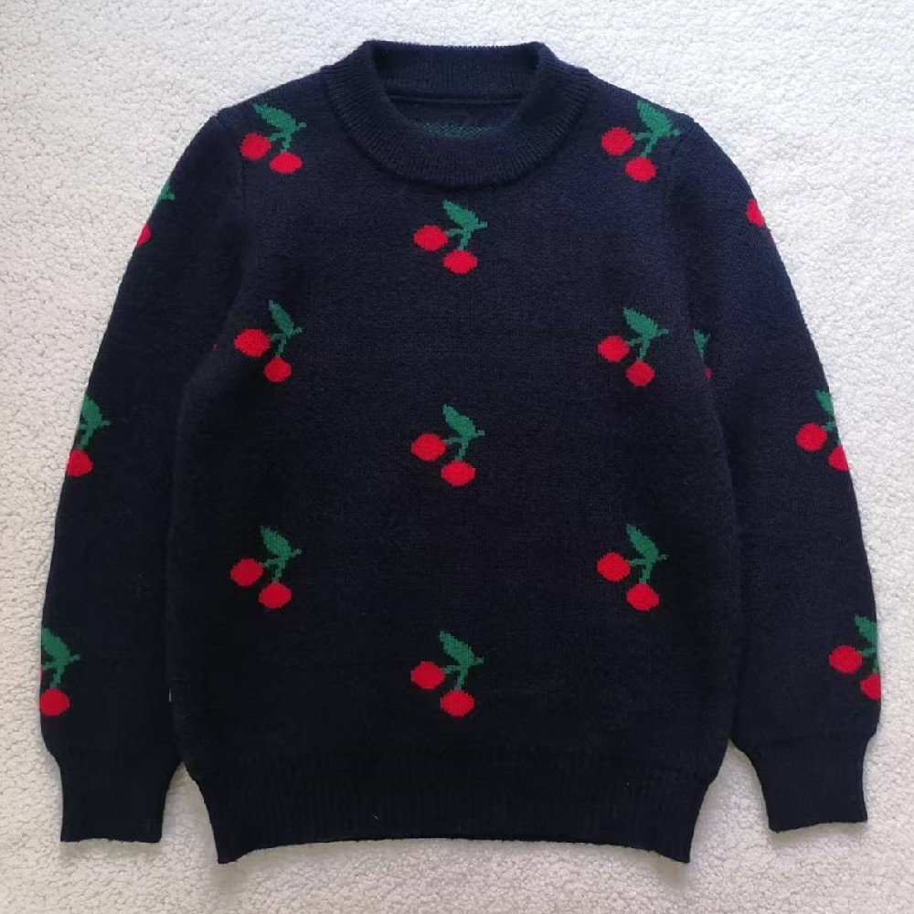 Picture of Factory wholesale children's cashmere sweater Korean version of the high collar cartoon knitted pullover boys baby base sweater girls