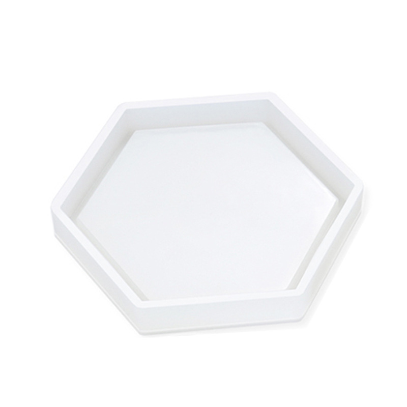 Picture of Glue Dripping Mold Round Hexagonal Square Coaster Handmade Crystal High Permeable Resin Silicone Mold Ornaments