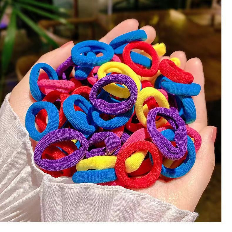 Picture of South Korea small size hair band baby towel ring does not hurt hair rubber band Girl's colorful cute hair tie children's hair accessories