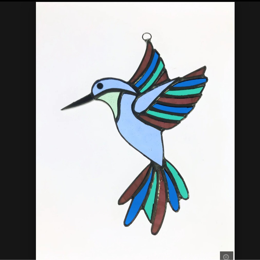Picture of Cross-border Nordic Style ins Hummingbird Decorative Pendant Wall Hanging for Living Room Feather Hummingbird Decorative Wall Hanging Wall Jewelry