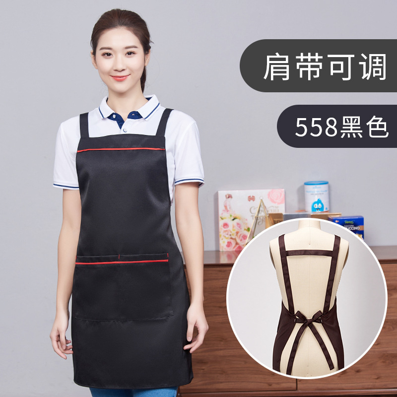 Factory wholesale free printing Embroidery printing digital embroidery tooling tweed shoulder strap anti-oil anti-stain anti-stain apron