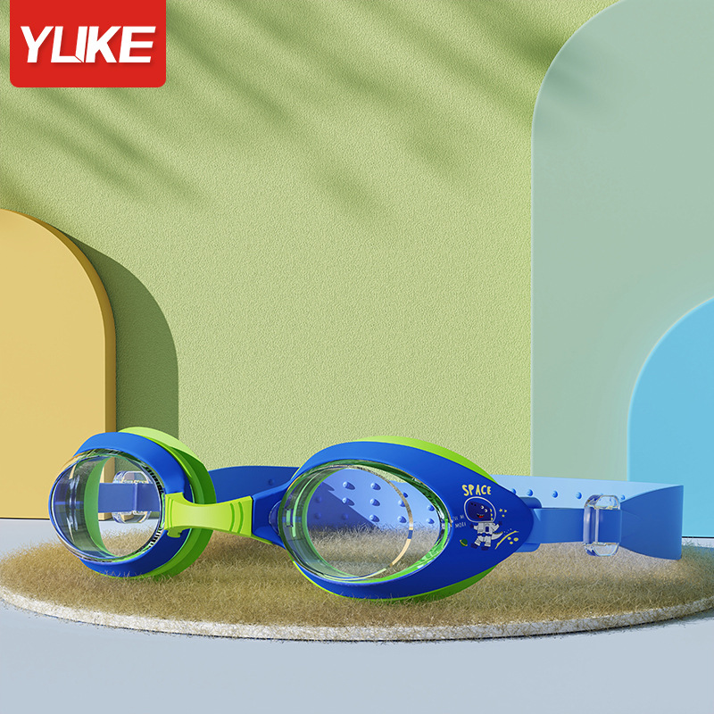 Picture of Children's swimming goggles waterproof anti-fog HD boys and girls professional swimming glasses swimming cap set diving special equipment