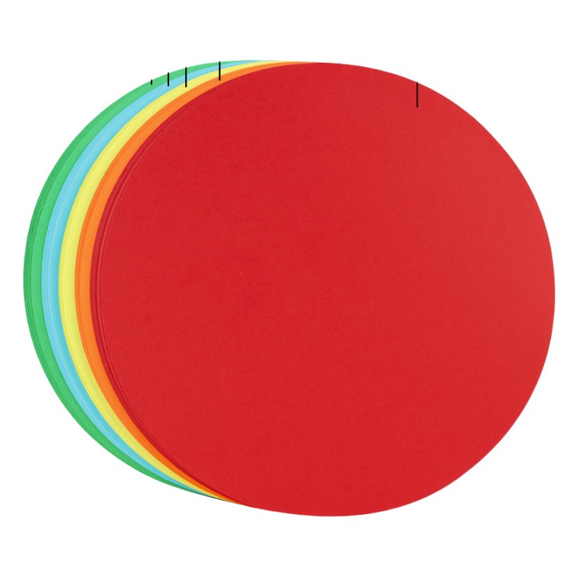 Round Cardboard 29cm Painting Graffiti Handmade DIY Hard Cardboard Green Red Pink Yellow Color Lead