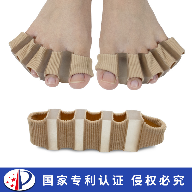 Factory hot sale big foot bone valgus toe divider can wear shoes corrector overlapping orthosis five toe fiber set wholesale