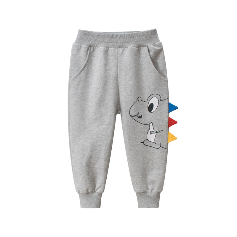 Picture of 27kids Korean version of children's clothing spring new 2024 children's pants wholesale boys sports pants dinosaur a generation of hair