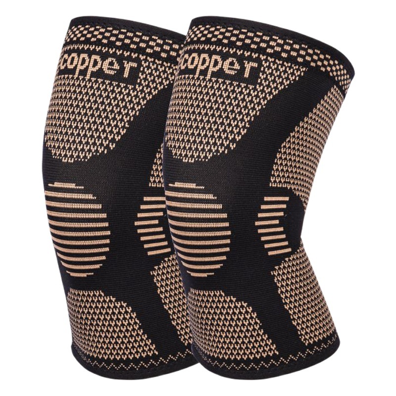 Sports kneecap copper fiber knitted nylon basketball fitness skipping rope running outdoor riding squat breathable menisci