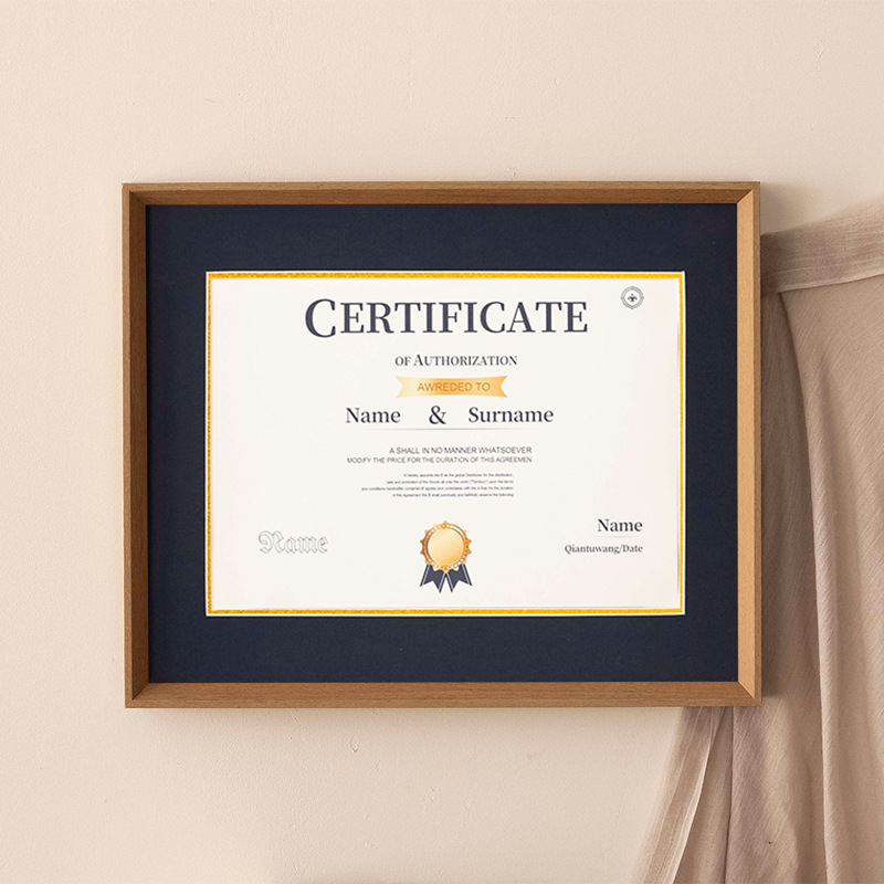 Picture of Graduation certificate frame A4 honor patent photo frame wall mounting graduation award display frame acrylic picture frame 20-inch