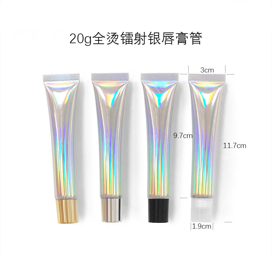 Picture of [Spot] 10g15g20g transparent white lipstick hose cosmetic hose packaging empty bottle lip gloss packaging