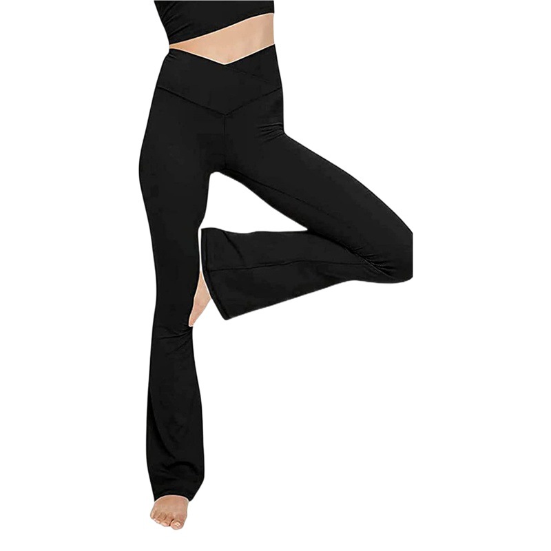 Cross waist high waist casual breathable slimming yoga bottoming sports trousers XY840