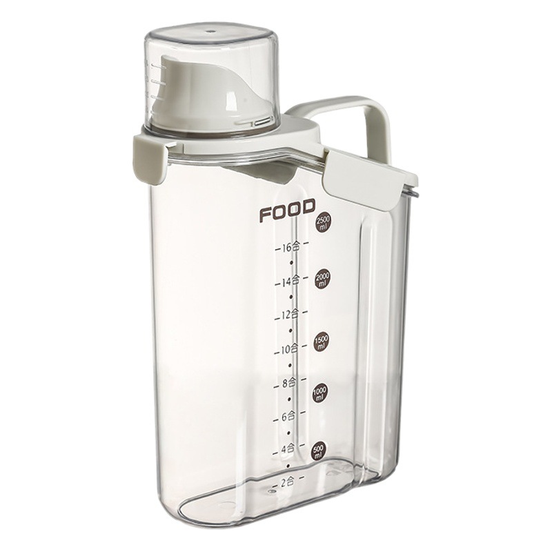 Transparent Sealed Rice Bucket Flour Storage Tank Rice Box Household Insect-Proof Moisture-Proof Sealed Grain Rice Storage Box