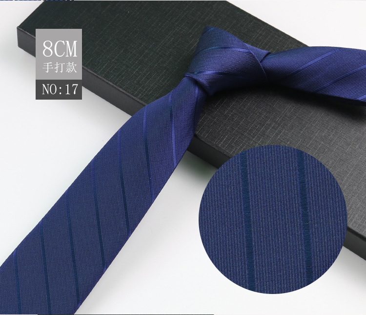 Picture of Men's Tie Business Shirt Stripesd Security Professional Formal Wear Wholesale Plus Logo Manufacturer 8cm Hand-Made