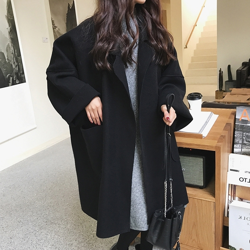 Picture of Cross-Border Women's Clothing 2025 Autumn and Winter New Woolen Outwear Korean Style Elegant Foreign Style Mid-Length Cape Woolen Outwear Trendy
