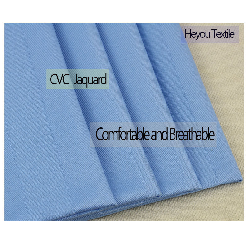 C50% T50% width 160cm CVC jacquard cloth student bed sheet quilt cover bedding fabric