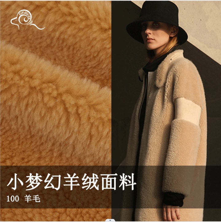 Custom Autumn and Winter New Grain Velvet Full Wool Small Dream Large Cashmere Fabric Sheep Shear Fur One Cashmere Fabric