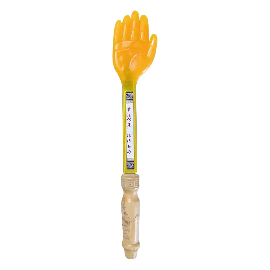 Jingluo Sha Board Household Beating Legs Shoulder Back Beating Massage Stick Massage Beating Silicone Sha Palm Small Yellow Hand Beating