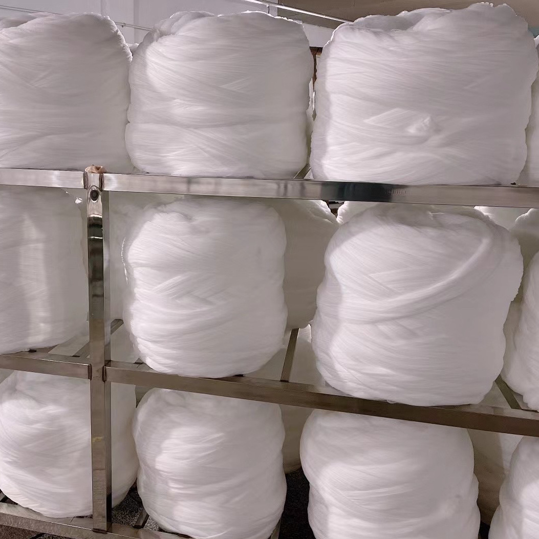 Polyester Filament Manufacturer White 300D Polyester High Elastic Synthetic Filament Core-Spun Yarn Dty Core-Spun Yarn Bread Yarn