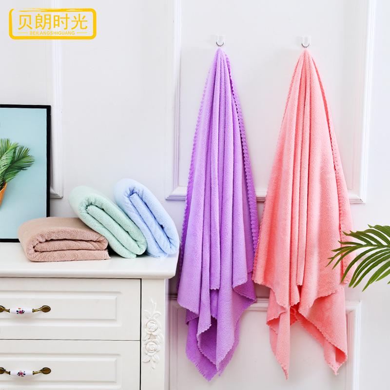 Coral fleece bath towel adult home daily soft absorbent lint 70*140 beach towel a generation of supply