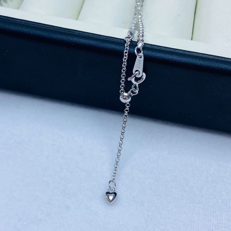 Picture of Freshwater Pearl 16-17 Strong Light Baroque Pendant Buckle S925 Silver Diamond Chain 60cm Adjustable Hair