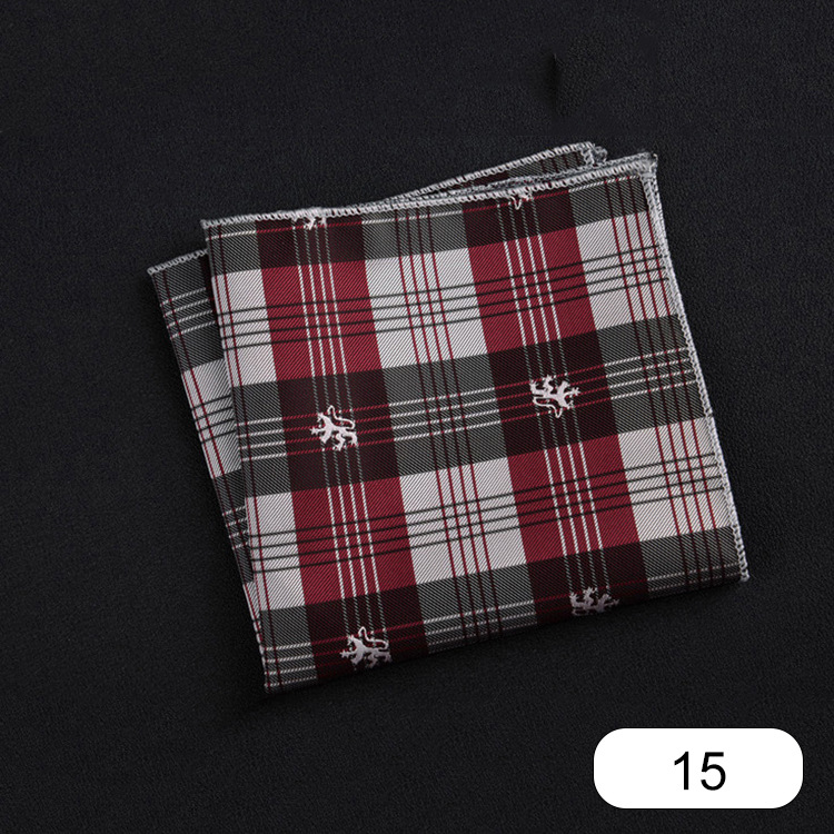 Picture of Men's suit small square scarf factory wholesale fashion polyester fashion accessories vintage embroidery pattern pocket towel men's clothing